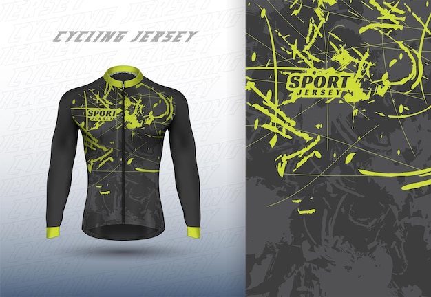 Vector premium cycling jersey design with abstract texture