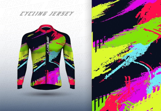 Vector premium cycling jersey design with abstract texture