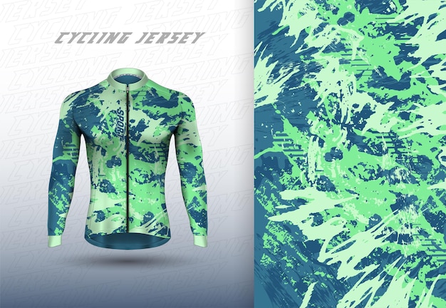 Vector premium cycling jersey design with abstract texture