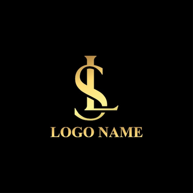 Vector premium monogram letter SL logo design