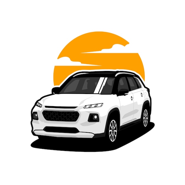 vector premium suv auto illustratie