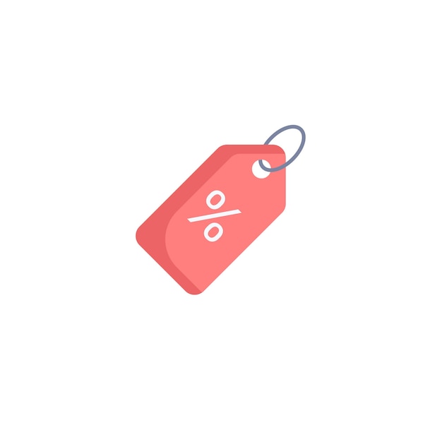 Vector prijs tag icoon in plat ontwerp