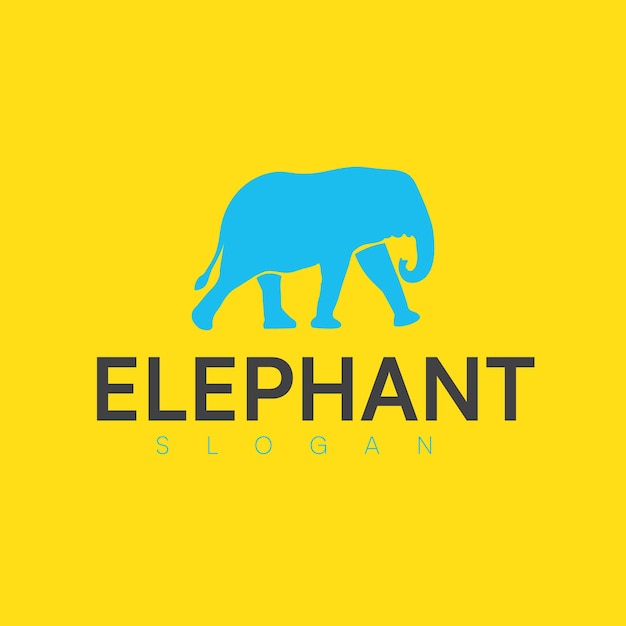 Vector print elephant background  business logo concept