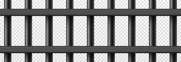 Vector vector prison cage on isolated transparent background. iron fence png, iron bars png. prison, crime.