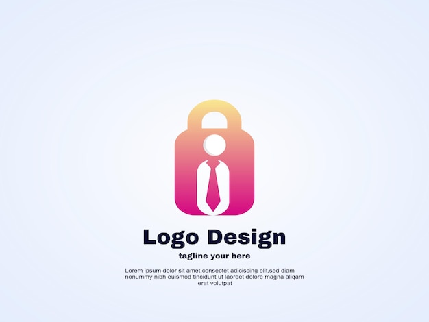 Vector private job logo design vector person illustrator