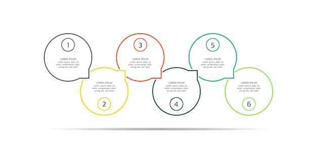 Vector proces business infographic sjabloon kleurrijk ontwerp