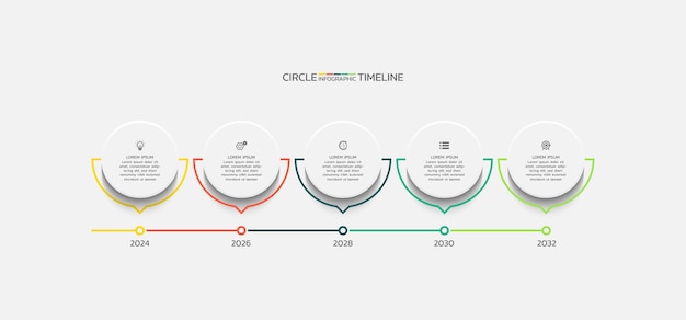 vector process business infographic timeline template colorful design