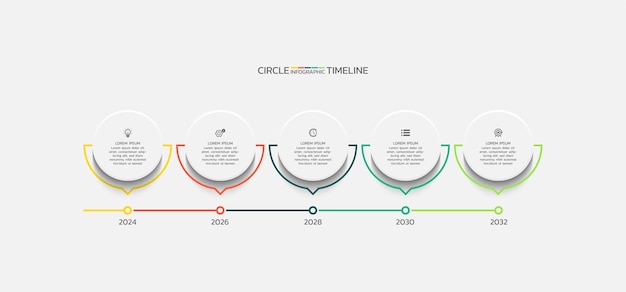 Vector vector process business infographic timeline template colorful design