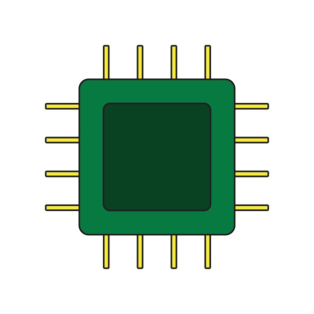 プロセッサ cpu コンピューターのベクトル。EPS 10