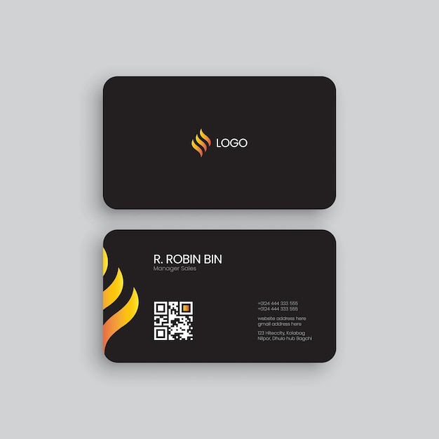 vector professional business card design mockup