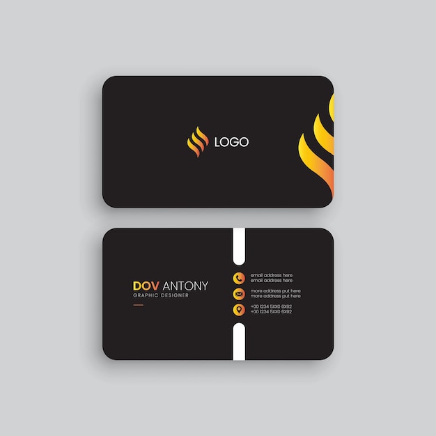 vector professional business card design mockup