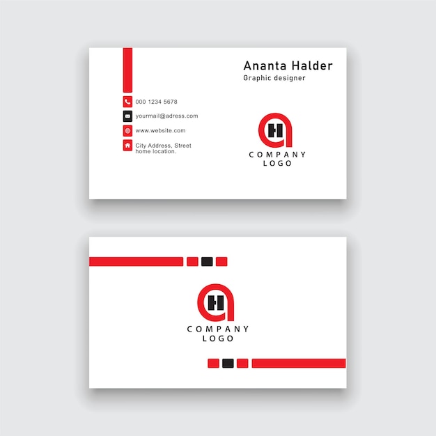 vector professional business card template design