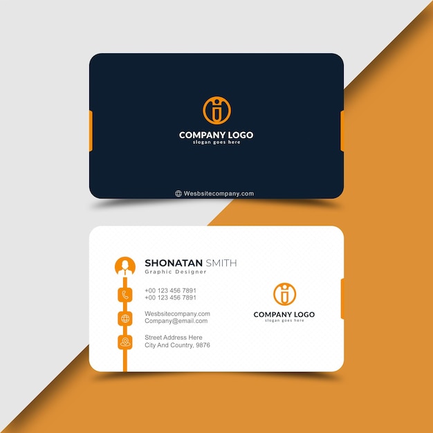 Vector professional business card template