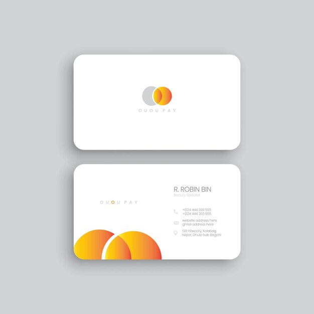 Vector professional business card with luxury business card and minimalist business card