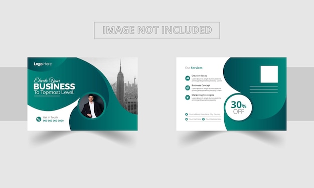 Vector professional corporate business postcard design