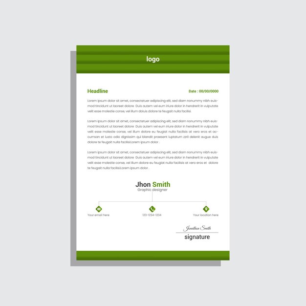 Vector vector professional creative letterhead template design for your business