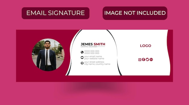 Vector professional email signature design template