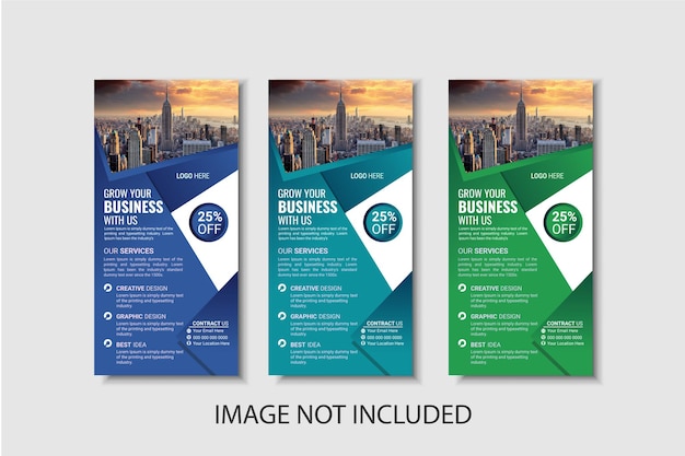 vector professional Modern business rack card or dl flyer templates