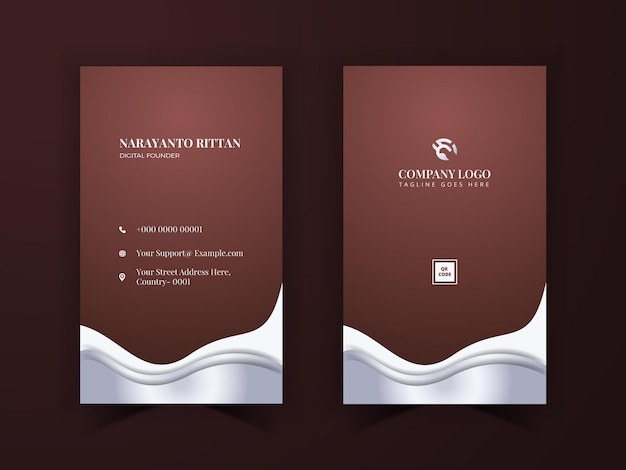 Vector professional New Luxury modern and elegance dark gold vertical business editable template