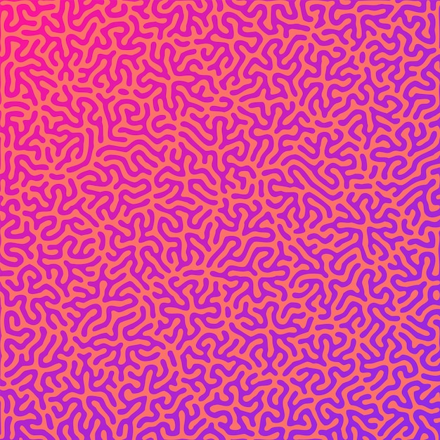 Vector proton paars levend koraal ontwerp Turing morfogenese reactie diffusie patroon organisch ornament roze achtergrond