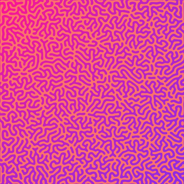 Vector proton purple living coral design turing morphogenesis reaction diffusion pattern organic ornament pink background