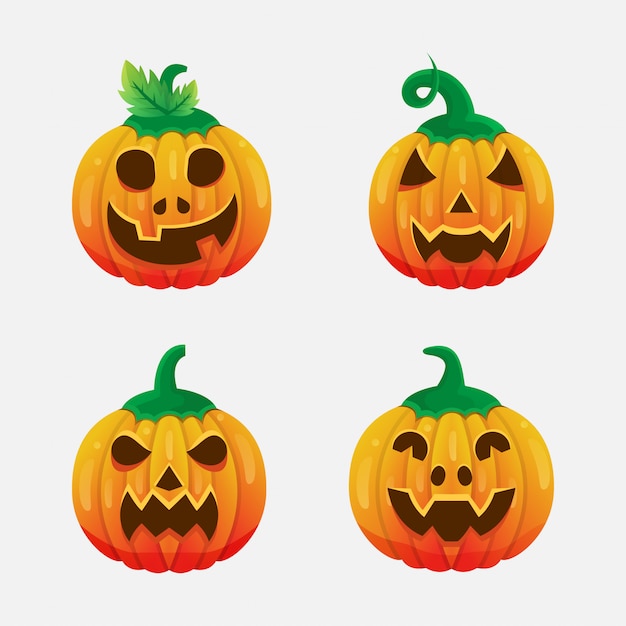 Bundle di halloween zucca di vettore