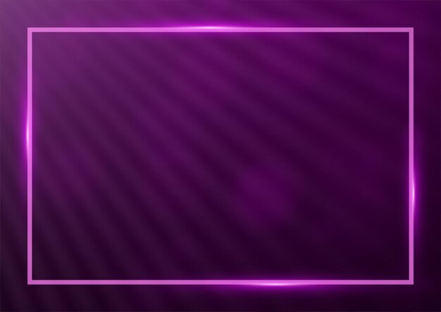 Vector purple frame with glow effects