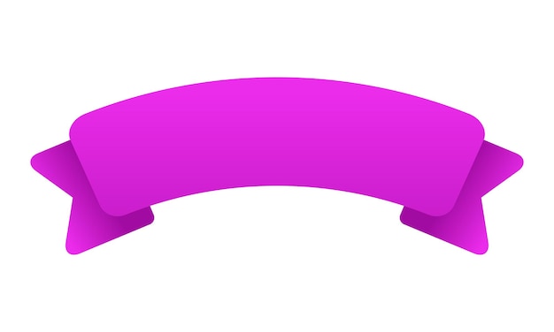 Vector vector purple ribbon on white background