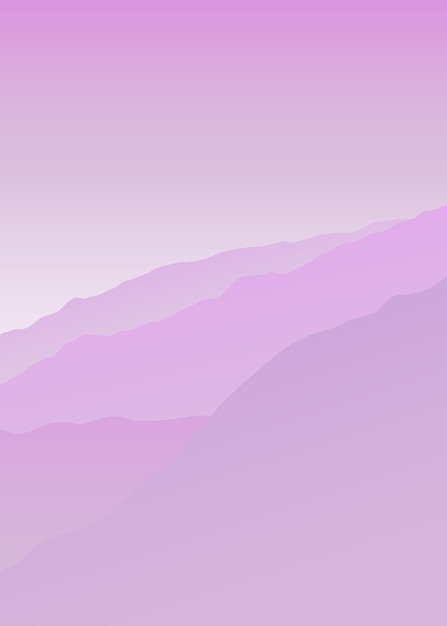 vector purple sky with mountains