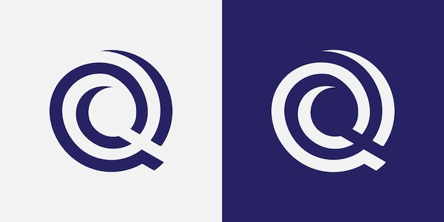 vector q logo template with an abstract shape