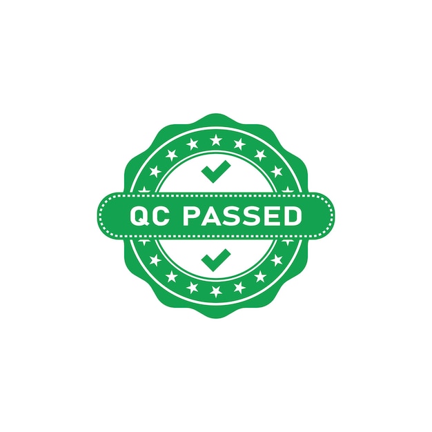 Vector vector qc passed sign label vector stock illustration