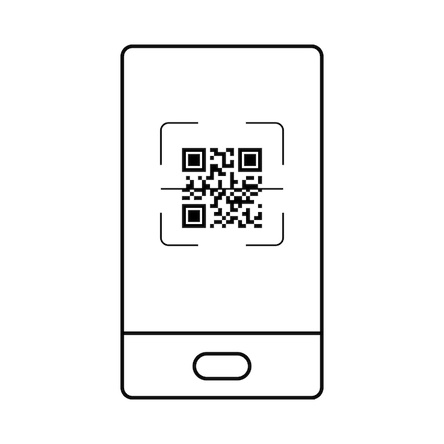 Vector QR code example for smartphone scan