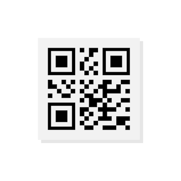 Vector qr code for smartphone scanning isolated on white background. vector eps 10