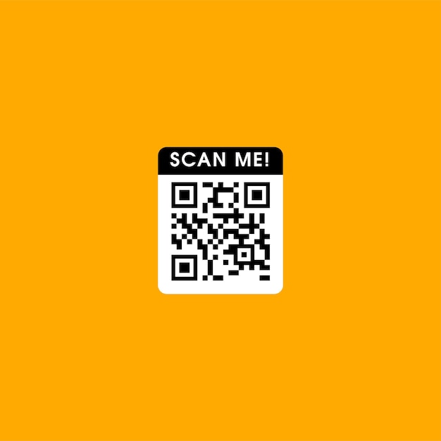 Vector vector qr code template scan me qr code