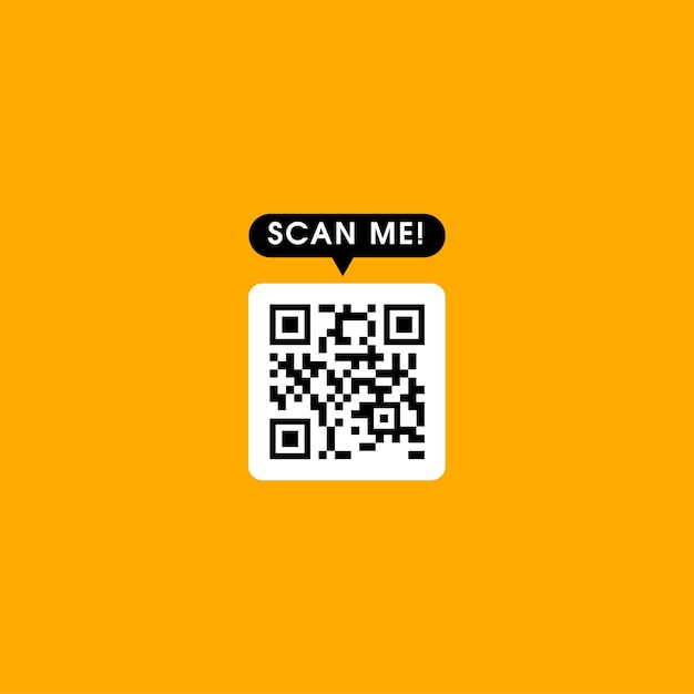 Vector vector qr code template scan me qr code