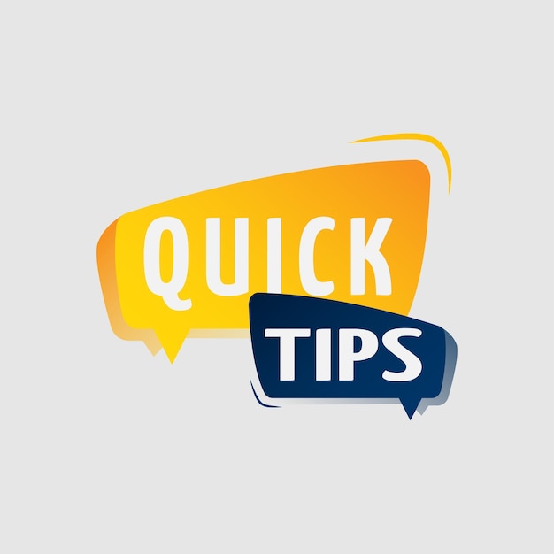 Vector vector quick tips flat labels