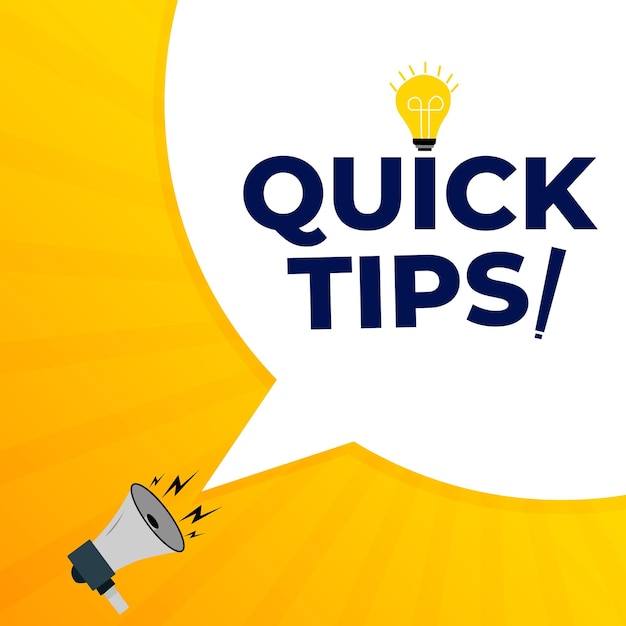 Vector vector quick tips helpful with lightbulb