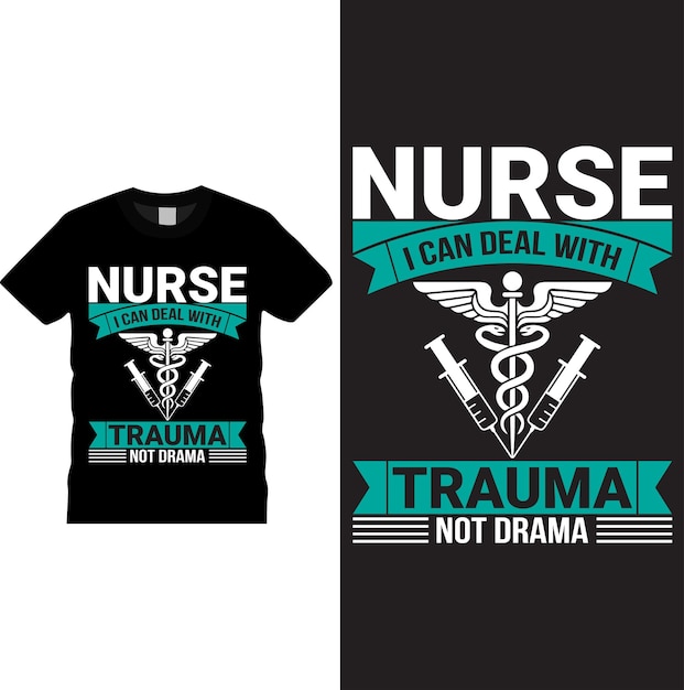 벡터 간호사 티셔츠 디자인 파일에 대한 터 인용