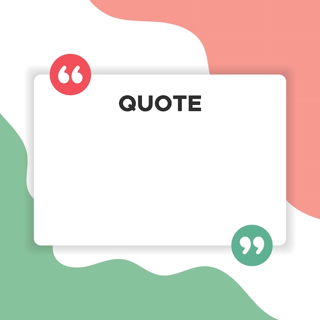 Vector of quote template perfect for quote post quote design quote content etc