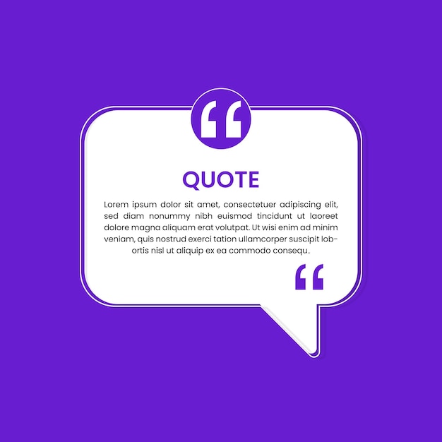 Vector Quotes Or Testimonial Template