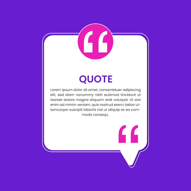 Vector Quotes Or Testimonial Template