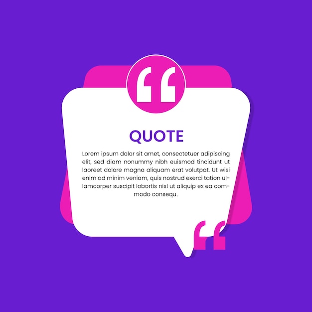 Vector Quotes Or Testimonial Template