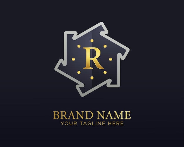 Vector vector r brief luxe logo