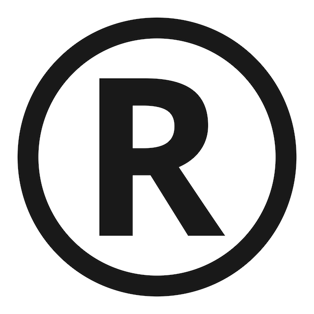 Vector vector r symbol trademark vector