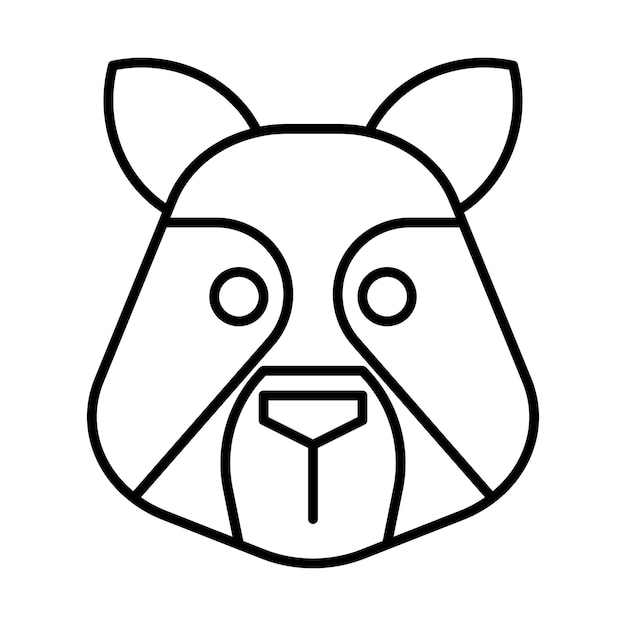 vector raccoon icon sign symbol in line style