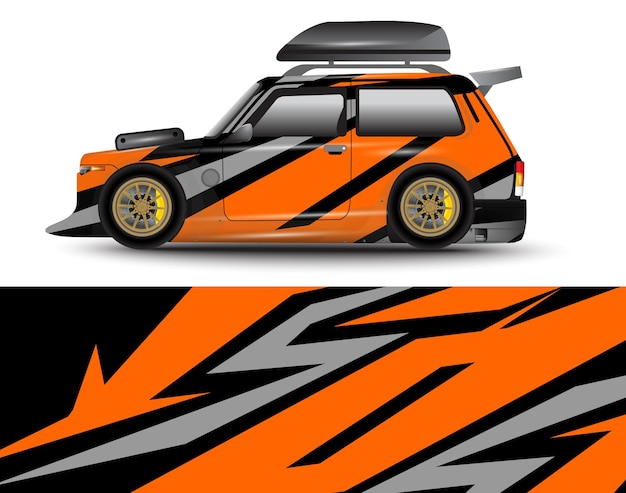 Vector race-achtergrond voor autowrapstickers voor minicampers en meer