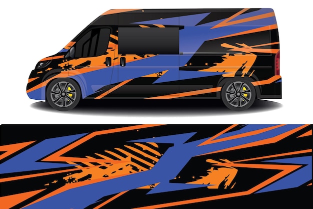 Vector racing background for camper car wrap stickers and more