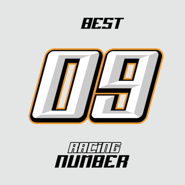 Vector Racing Number Template 09