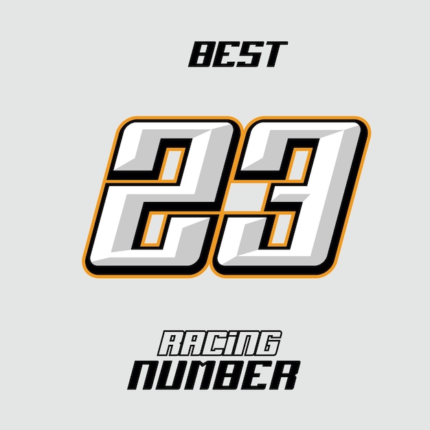 Vector Racing Number Template 23