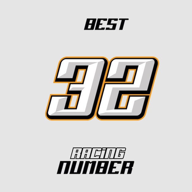 Vector Racing Number Template 32